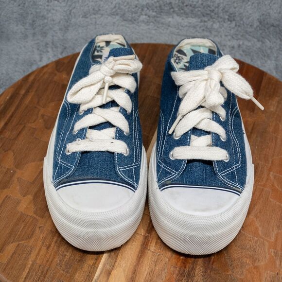 Keds Ventura Lace Up Open Back Sneaker Shoe Womens Size 9 WF23480M Blue White - Picture 3 of 7